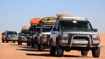 Il convoglio alla partenza da Gheriat el-Garbia, Libia