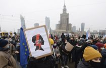 Thousands of anti-government protesters demonstrated in Warsaw in the latest large protest on December 13, 2020.