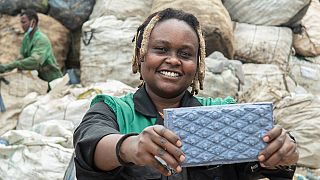 Kenyan women turn plastic waste into bricks stronger than concrete
