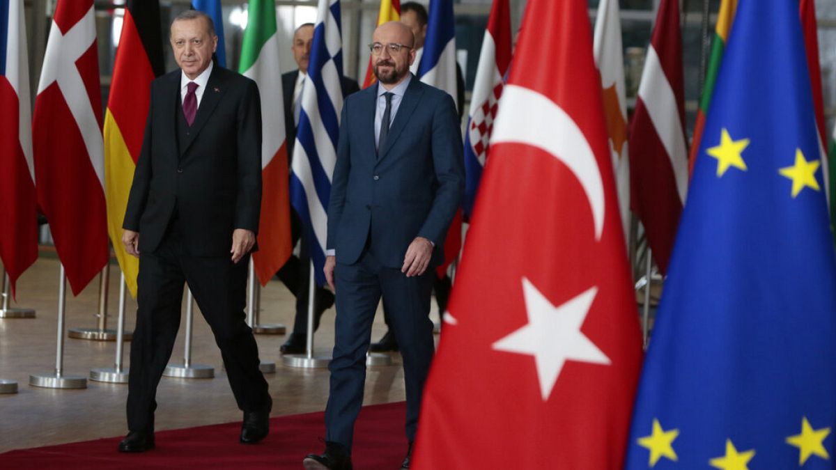 Cumhurbaşkanı Recep Tayyip Erdoğan, Avrupa Birliği Konseyi Başkanı Charles Michel (arşiv)