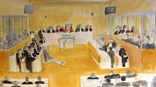 Zeichnung des Gerichtssaals