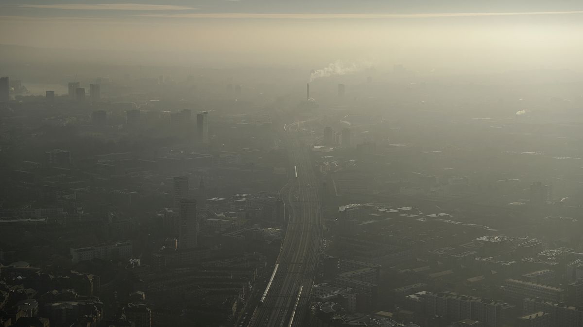 Pollution de l'air sur le sud-est de Londres le 19 janvier 2017.