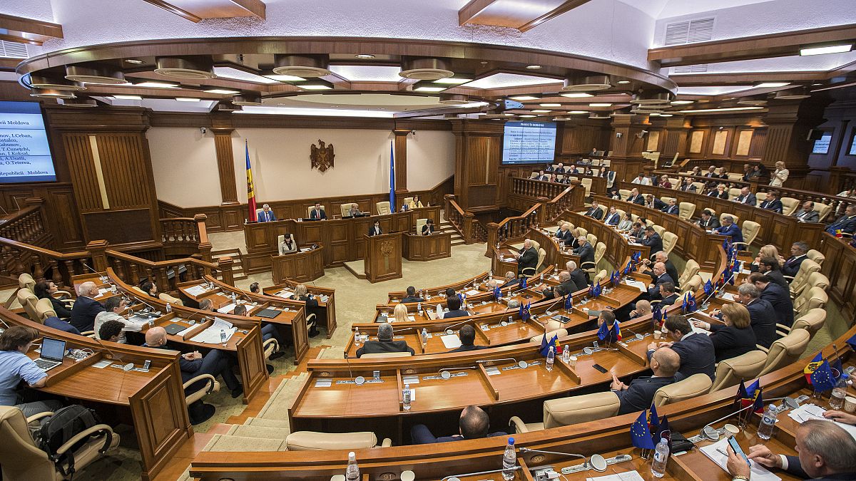 Зал заседаний Парламента Молдавии 12 ноября 2019