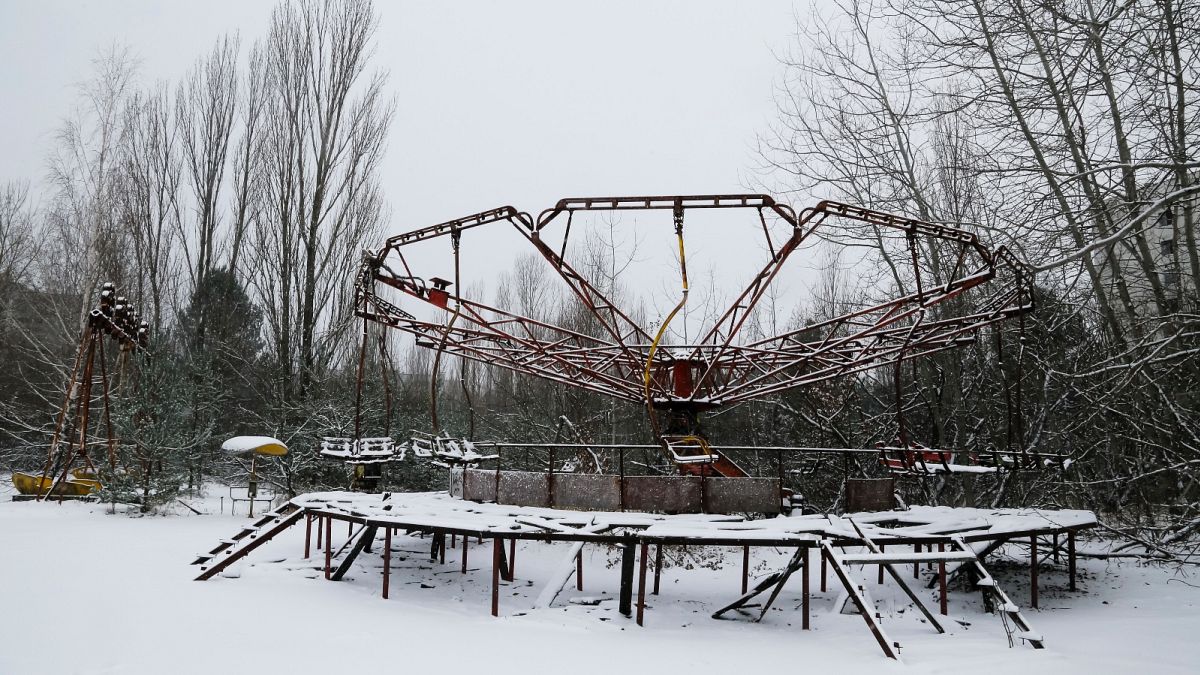 Elhagyatott játszótér alig 3 kilométerre a csernobili erőműtől