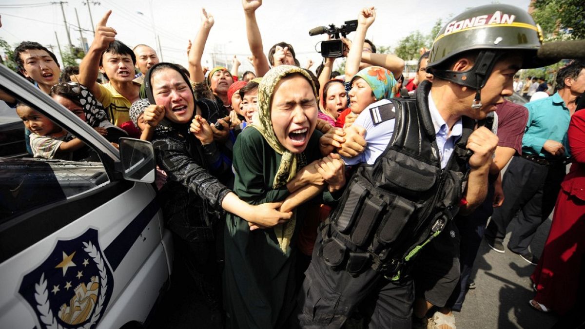 Uygur Türkleri protesto (Arşiv 2009)