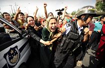 Uygur Türkleri protesto (Arşiv 2009)