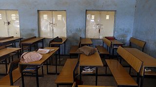 Nijerya'da yatılı okuldaki boş sınıf