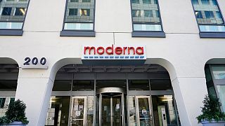 Moderna, Inc. HQ, Dec. 15, 2020, in Cambridge, Mass. The Food and Drug Administration said that its COVID-19 vaccine appears safe and highly effecctive.