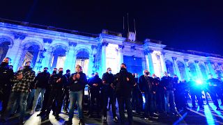 Manifestation de policiers contre les propos du président Macron à Bordeaux, 17/12/2020