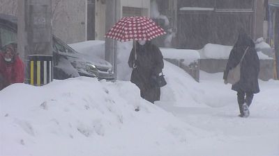 Importantes chutes de neige au Japon