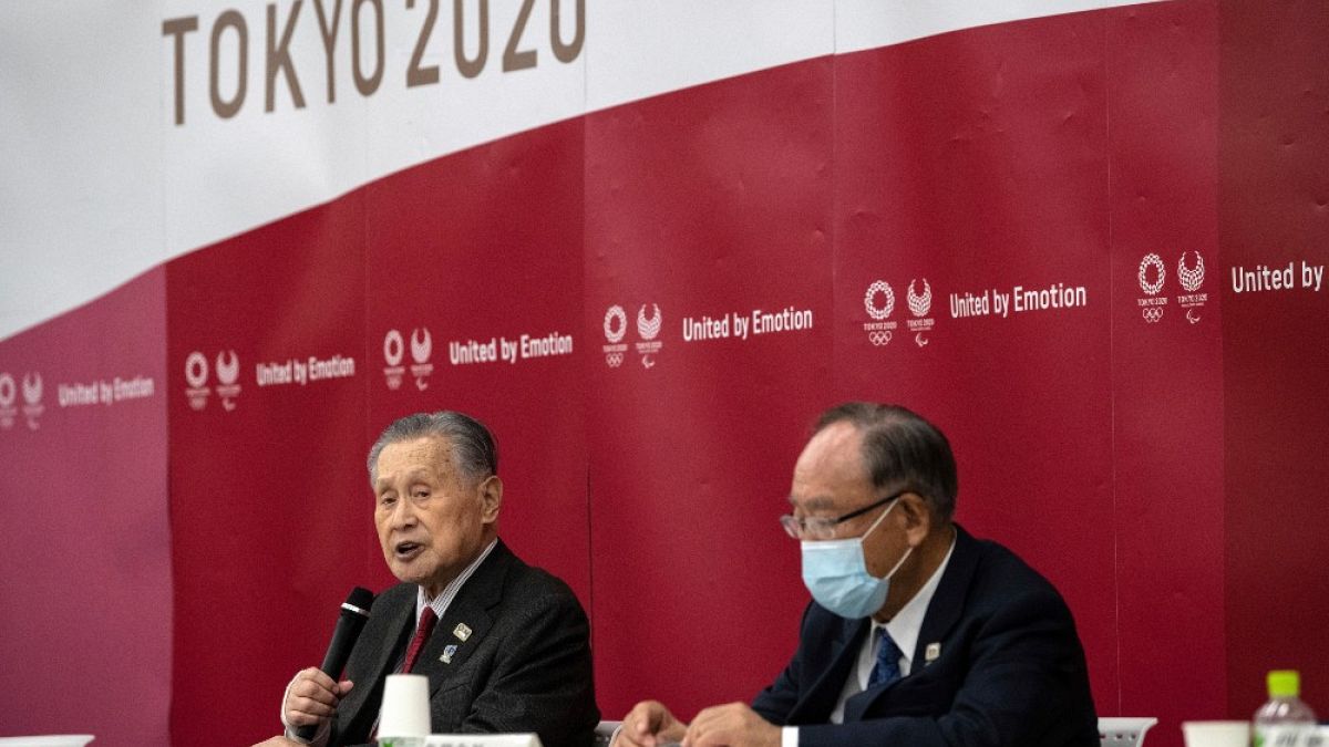 Yoshiro Mori, presidente del Comitato organizzatore di Tokyo 2020, durante la riunione del Comitato Esecutivo 