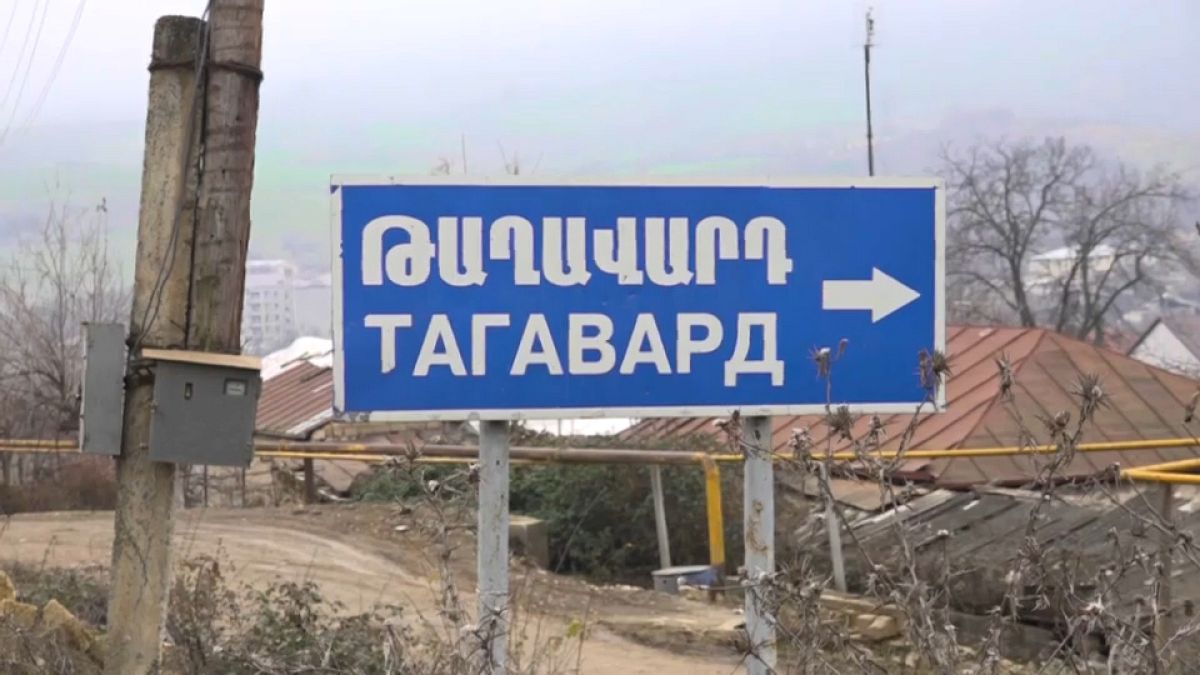 Un panneau signalant le village arménien de Taghavard, dans le Haut-Karabakh, Lika Zakaryan via Euronews