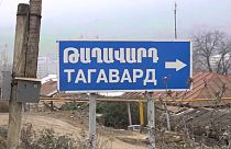 Un panneau signalant le village arménien de Taghavard, dans le Haut-Karabakh, Lika Zakaryan via Euronews