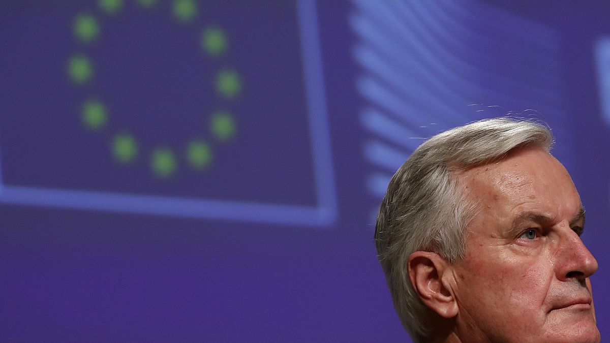 El jefe negociador de la UE para el Brexit Michel Barnier en una rueda de prensa el 24 de diciembre de 2020.