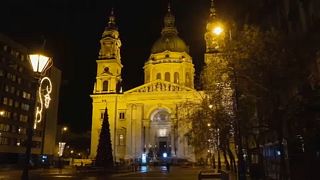 Budapest, 24th December 2020 - Wide of St Stephen's Basilica