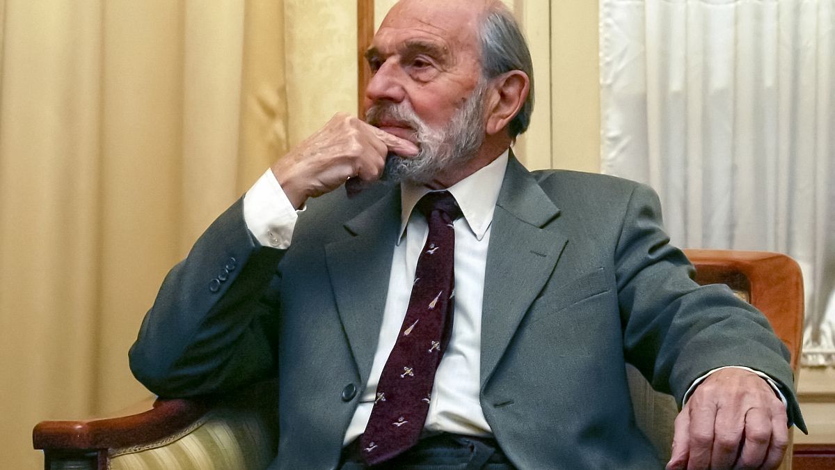 George Blake, a former British spy and double agent in service of the Soviet Union, seen in Moscow, Russia in November 2006.