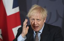 El primer ministro británico Boris Johnson en rueda de prensa en Downing Street, Londres, el jueves 24 de diciembre de 2020.