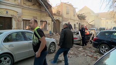 Földrengés miatt dőlt össze a ház Horvátországban