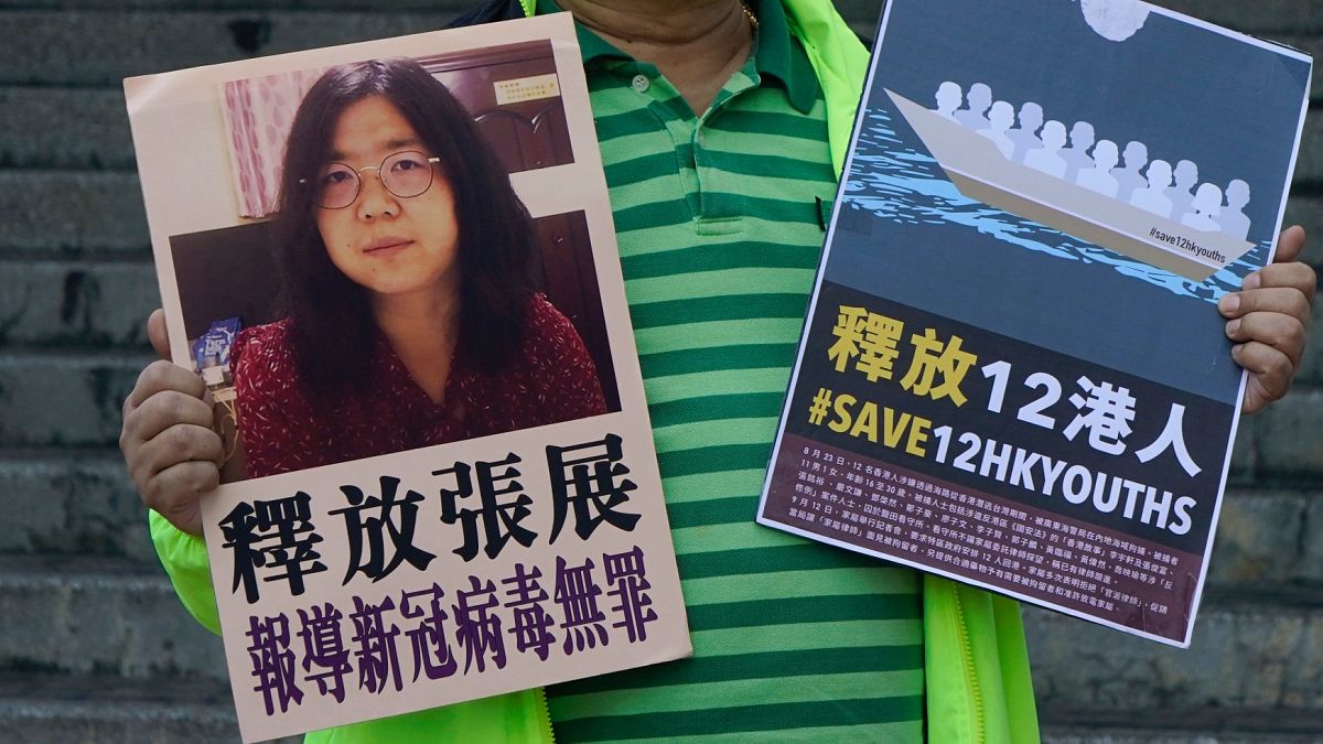 Hong Kong'da Zhang'a destek gösterileri / Arşiv