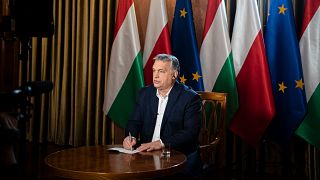 Orbán Viktor Varsóban 2020. december 8-án