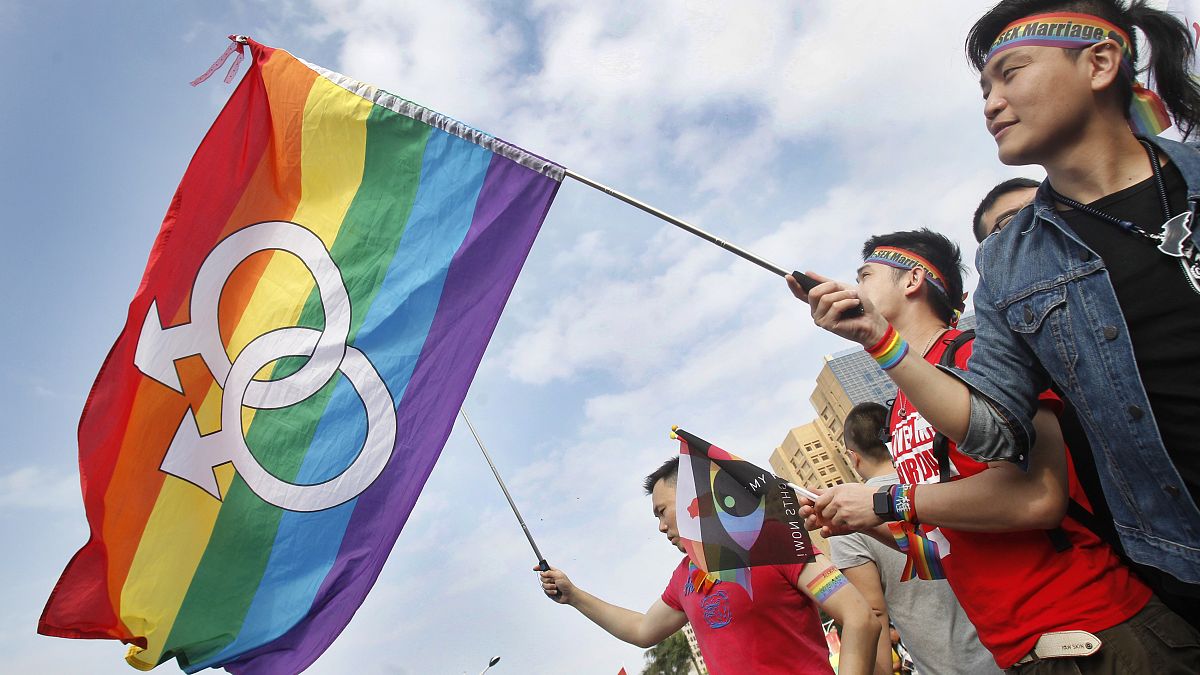 Photo d'archive : manifestation pour le mariage homosexuel à Taiwan, le 10/12/2026
