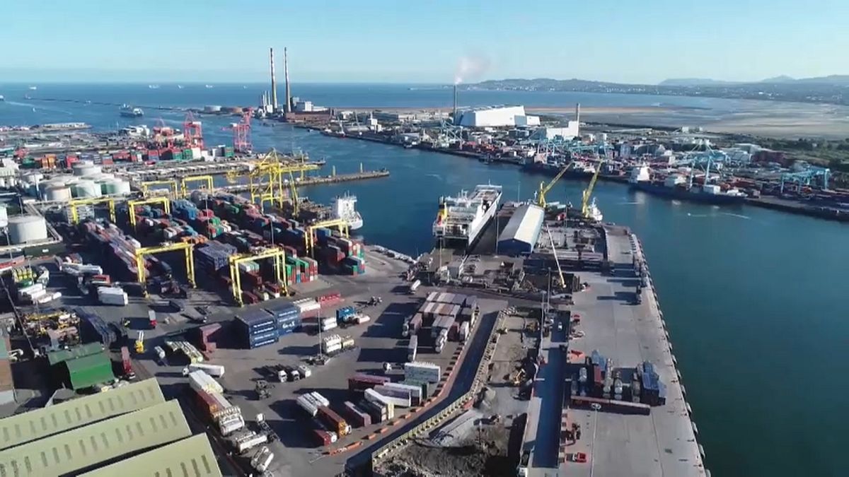 Traffic has been calm at Dublin Port on New Year's Day
