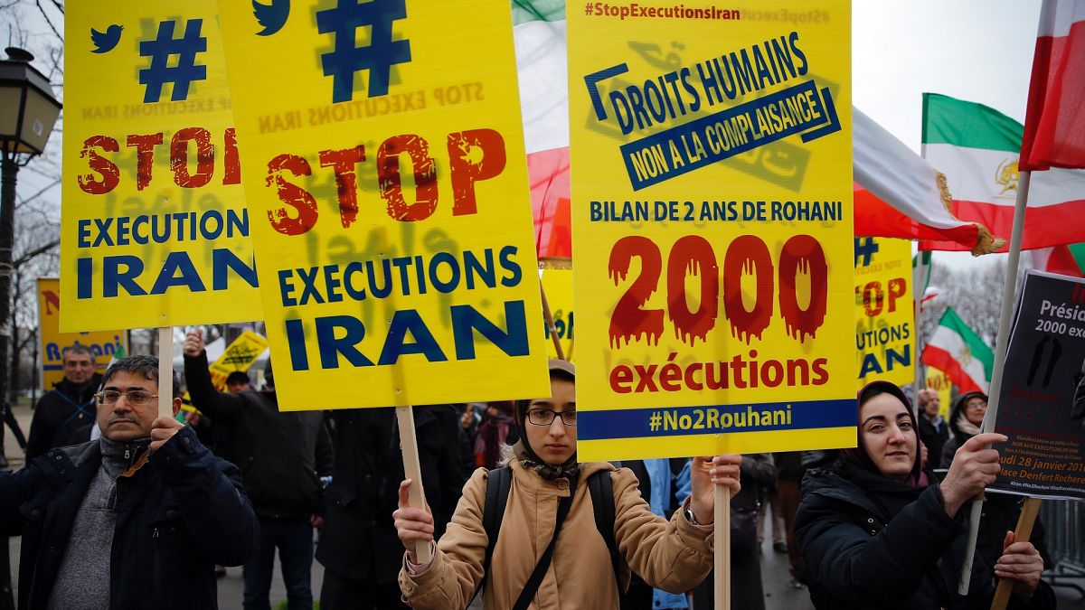 Fransa'da İran'daki idam cezalarına karşı eylem / 2016