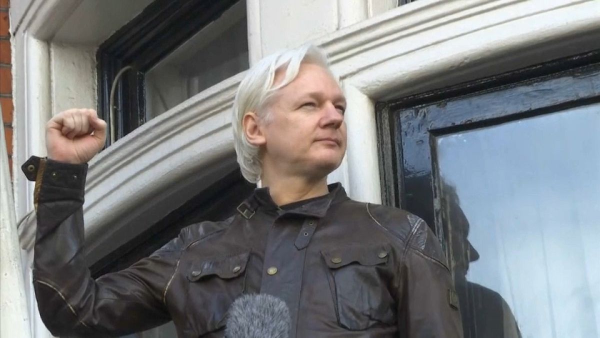 Julian Assange, en la embajada de Ecuador en Londres