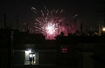 Immagine d'archivio di fuochi d'artificio di Capodanno a Roma