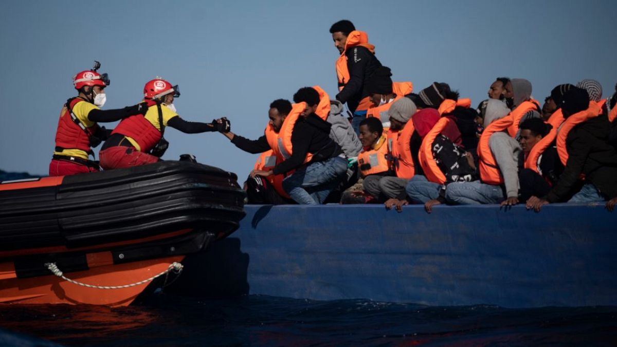 Rescate de migrantes del Open Arms el pasado 2 de enero
