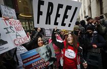 Manifestation de soutien à Julian Assange, Londres, 4 janvier 2021