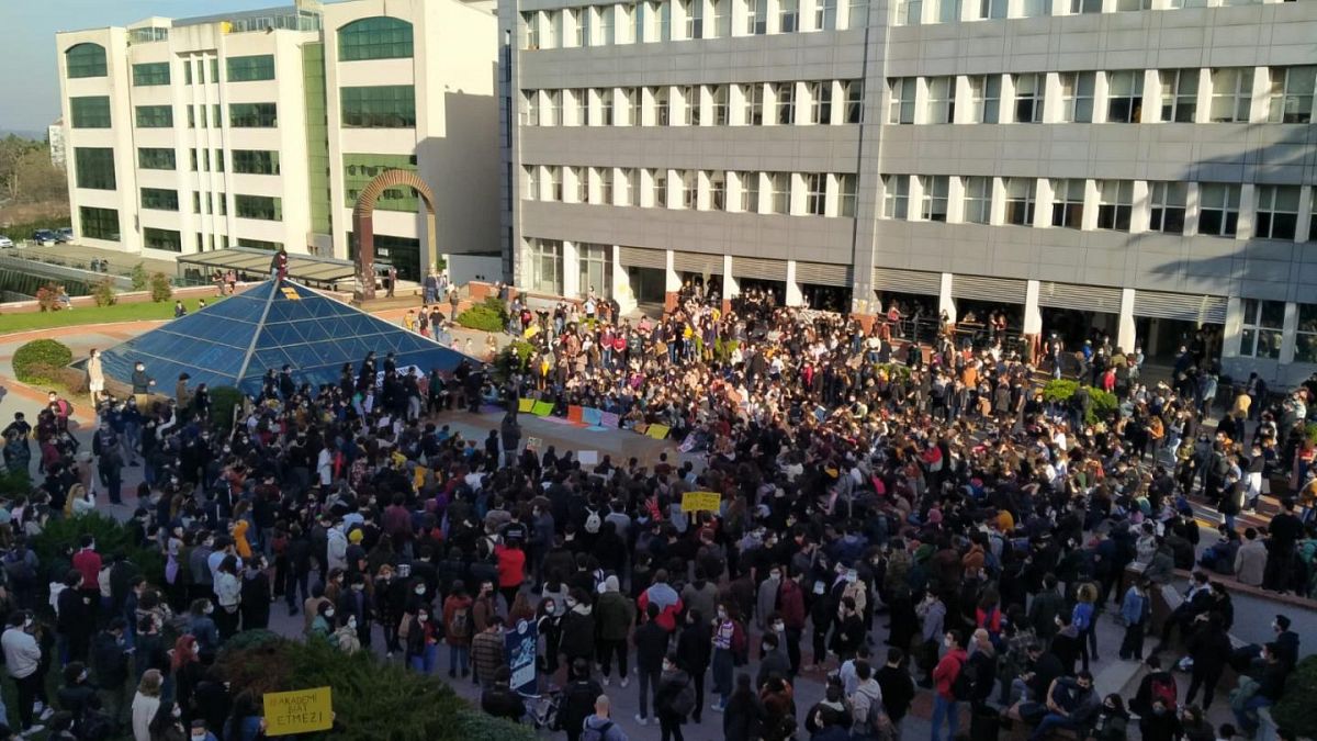 Boğaziçi Üniversitesinde protesto