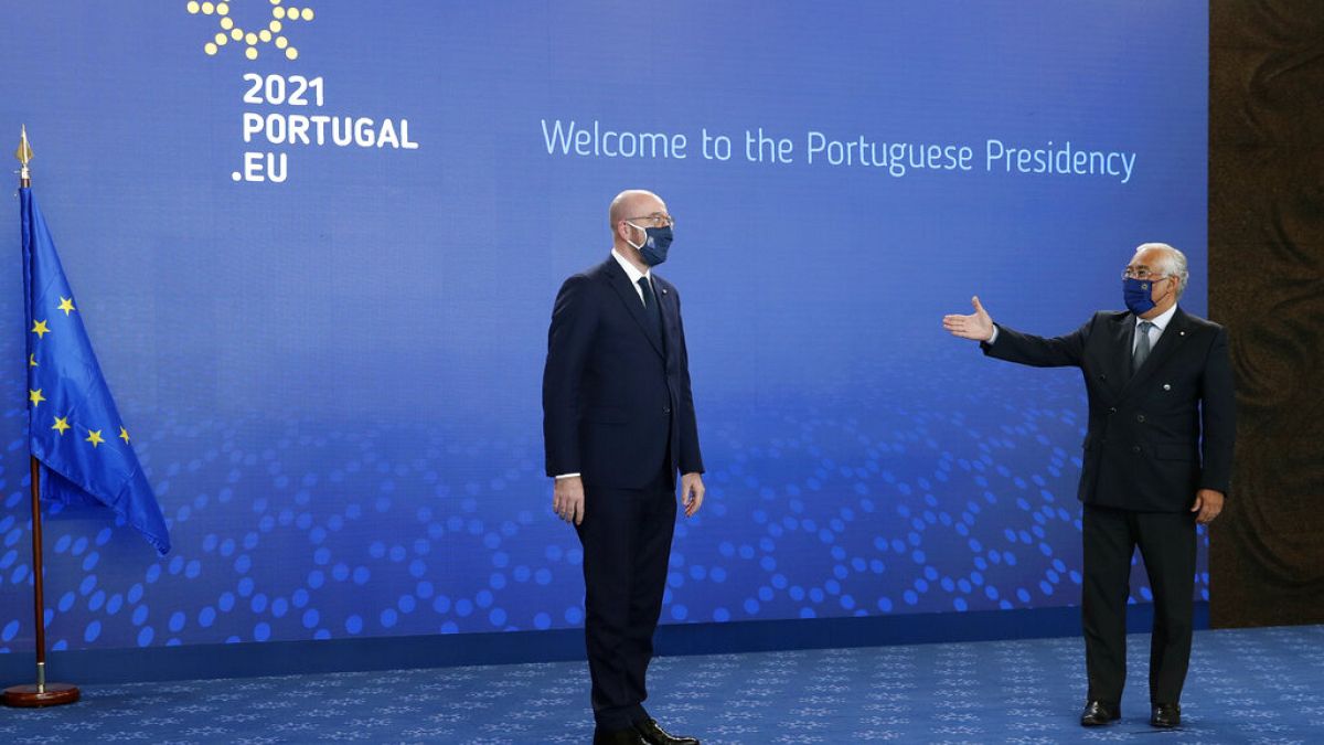 O encontro de Carles Michel com António Costa, no CCB, em Lisboa, marcou formalmente o arranque da presidência portuguesa