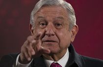 El presidente de México, Andrés Manuel López Obrador, durante una de sus famosas "mañaneras" o ruedas de prensa matutinas.