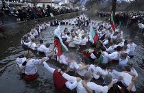 ویدئوی جشن بلغارها در مراسم خاج‌شویان