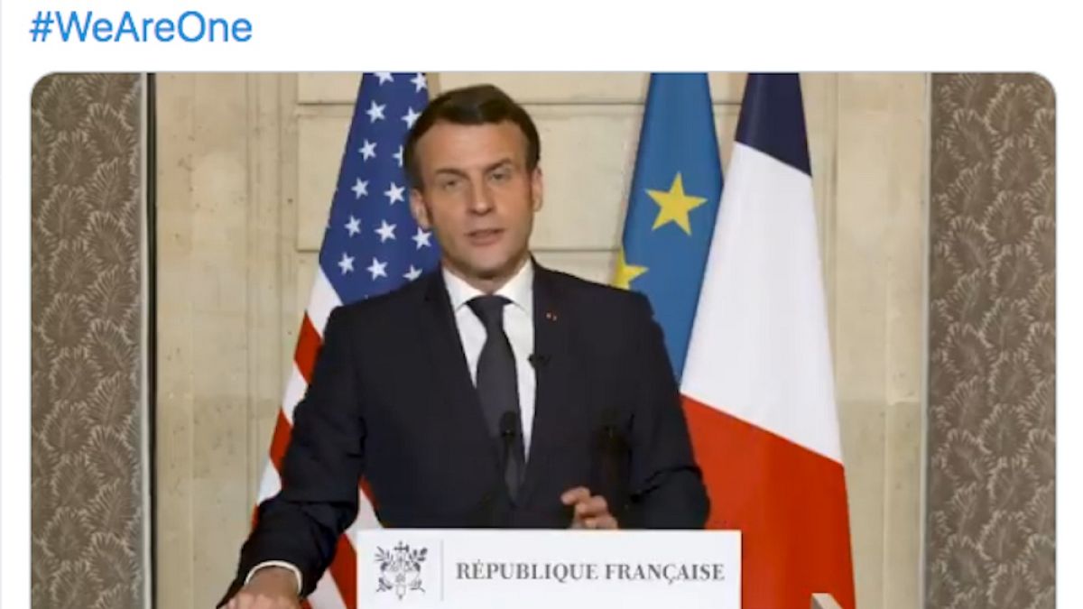 Captura de pantalla de la cuenta oficial de Emmanuel Macron