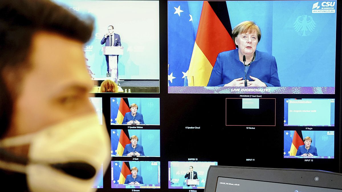 Videoschalte mit Kanzlerin Merkel