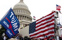 Supporters of President Donald Trump storm the steps of the West side of the the U.S. Capitol on Wednesday, Jan. 6, 2021, in Washington, DC.