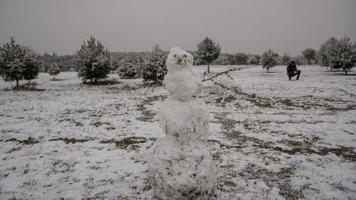 Снеговик в мадридском регионе