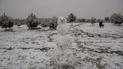 Снеговик в мадридском регионе