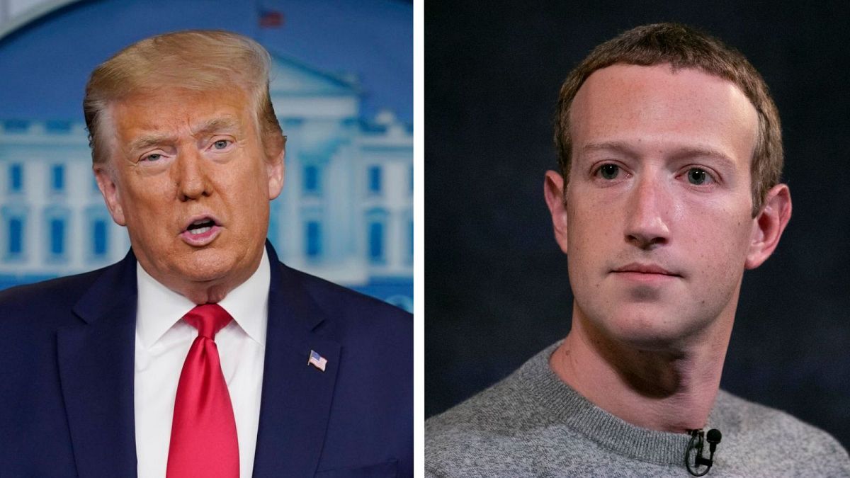 Mark Zuckerberg said the risks of allowing the US President to continue to use the service are "simply too great".