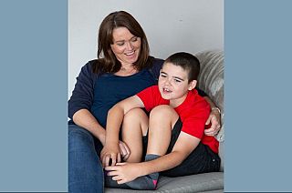 Hannah Deacon and son Alfie Dingley