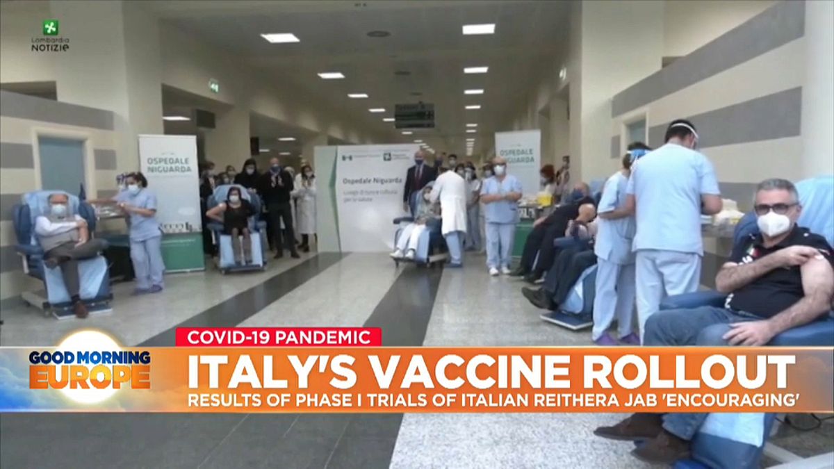 Italians getting first dose of vaccine