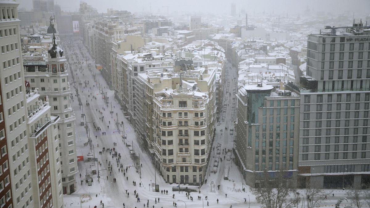 Η χιονισμένη Μαδρίτη