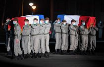 Mali'de 2 Ocak'ta hayatını kaybeden 2 Fransız asker için 8 Ocak'ta Haguenau'da cenaze töreni düzenlendi