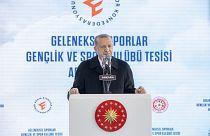 Cumhurbaşkanı Erdoğan, Geleneksel Sporları Tesisi'nin açılış töreninde konuştu
