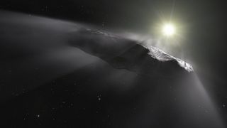 Recreación del Oumuamua.