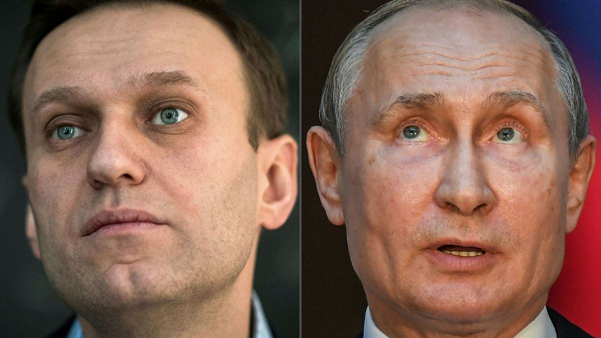 المعارض الروسي أليكسي نافالني والرئيس الروسي فلاديمير بوتين
