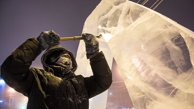 "Megfoghatatlan szépség": jégszobrászok versenyeznek Oroszországban