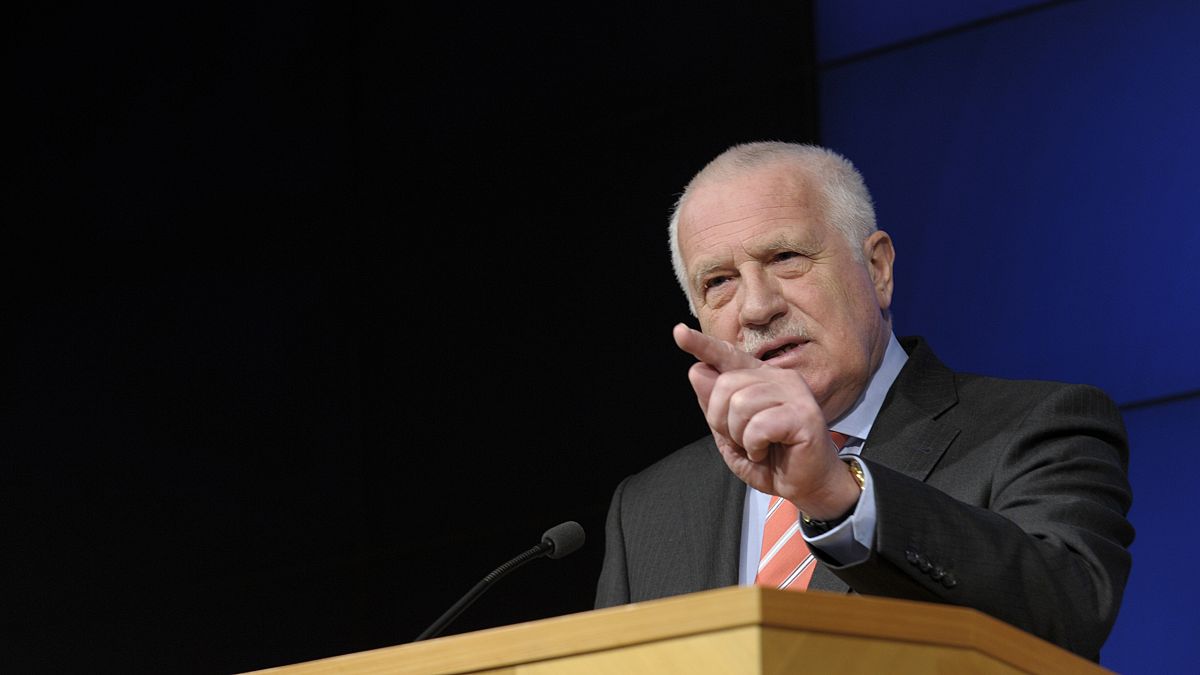 Vaclav Klaus has previously addresses crowds at anti-restriction demonstrations in Prague.